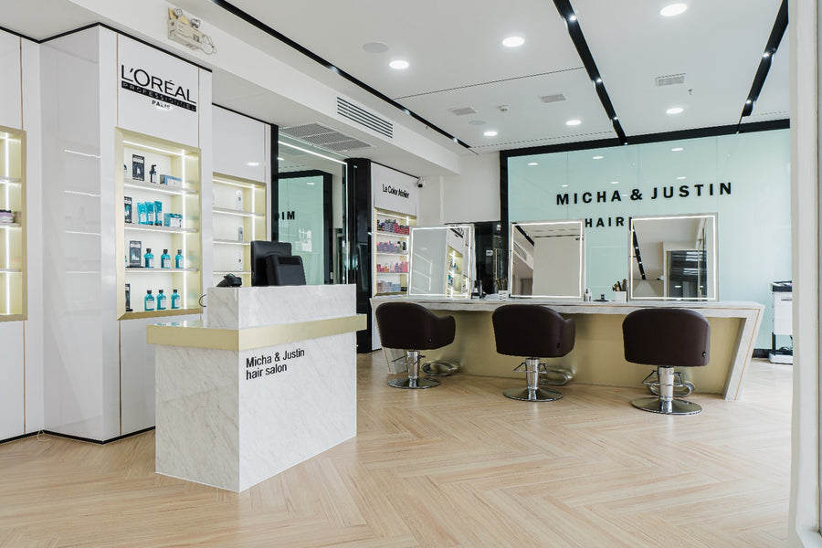 Reception & retail lounge—relax before your service